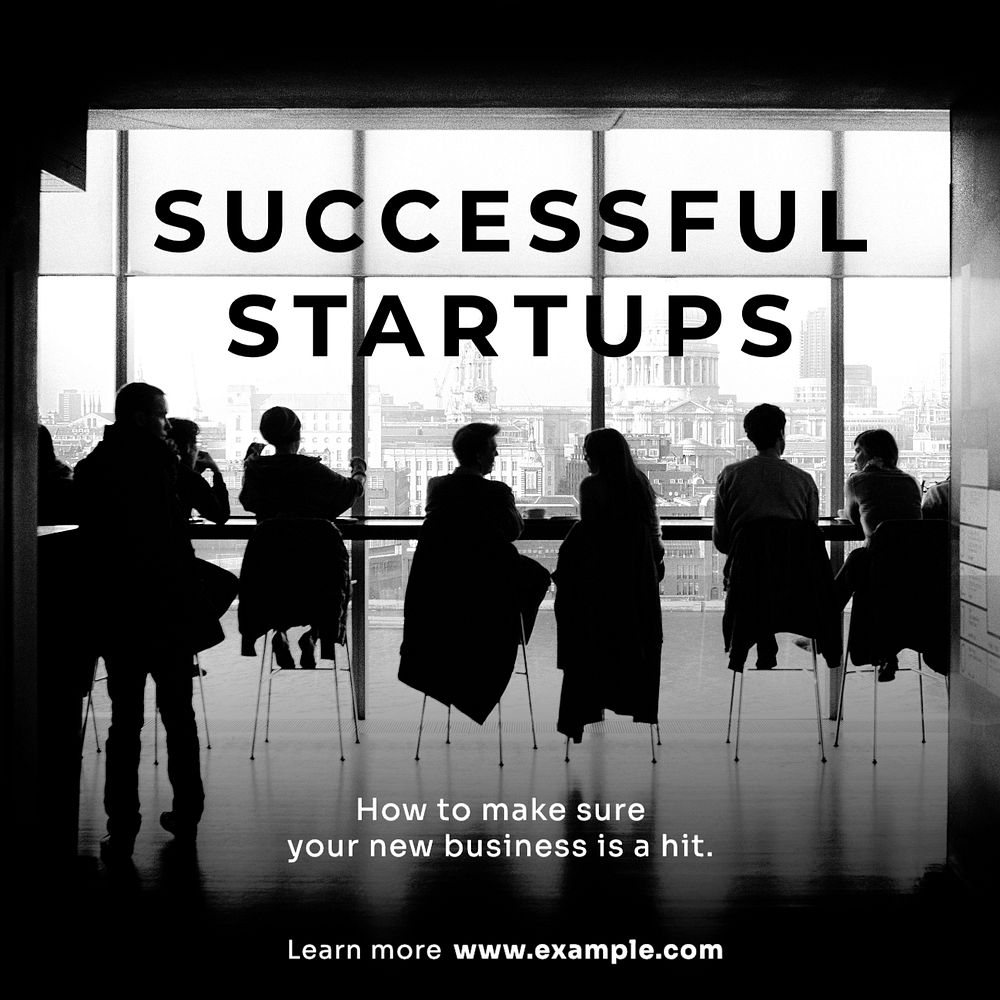 Successful startups Facebook post template