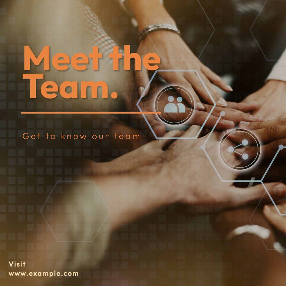 Meet our team Facebook post template