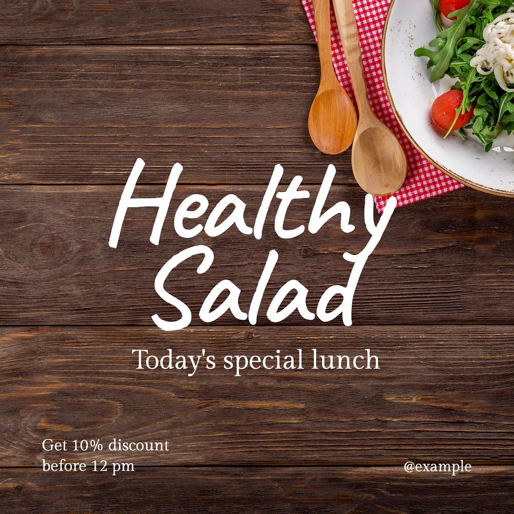 Healthy salad Facebook post template