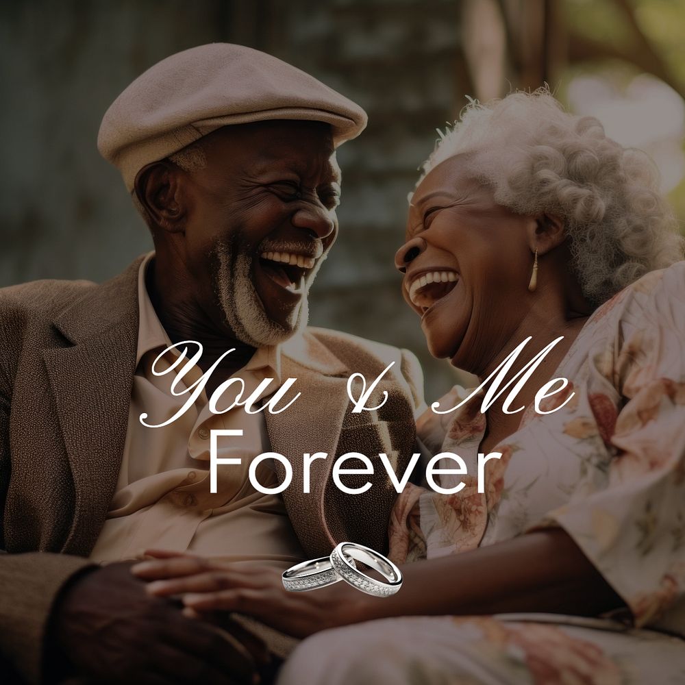 You & me forever Facebook post template