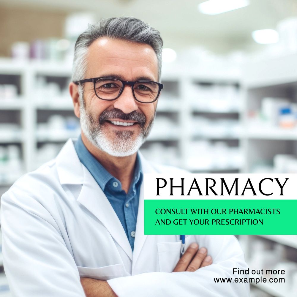 Pharmacy Facebook post template