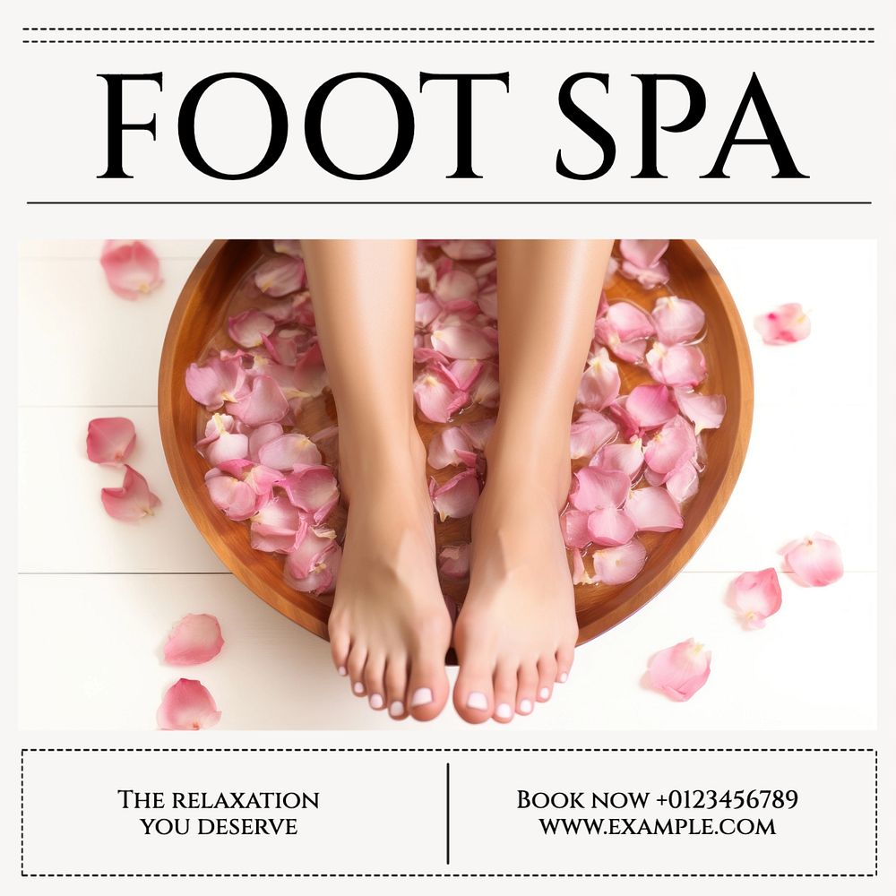 Foot spa Facebook post template