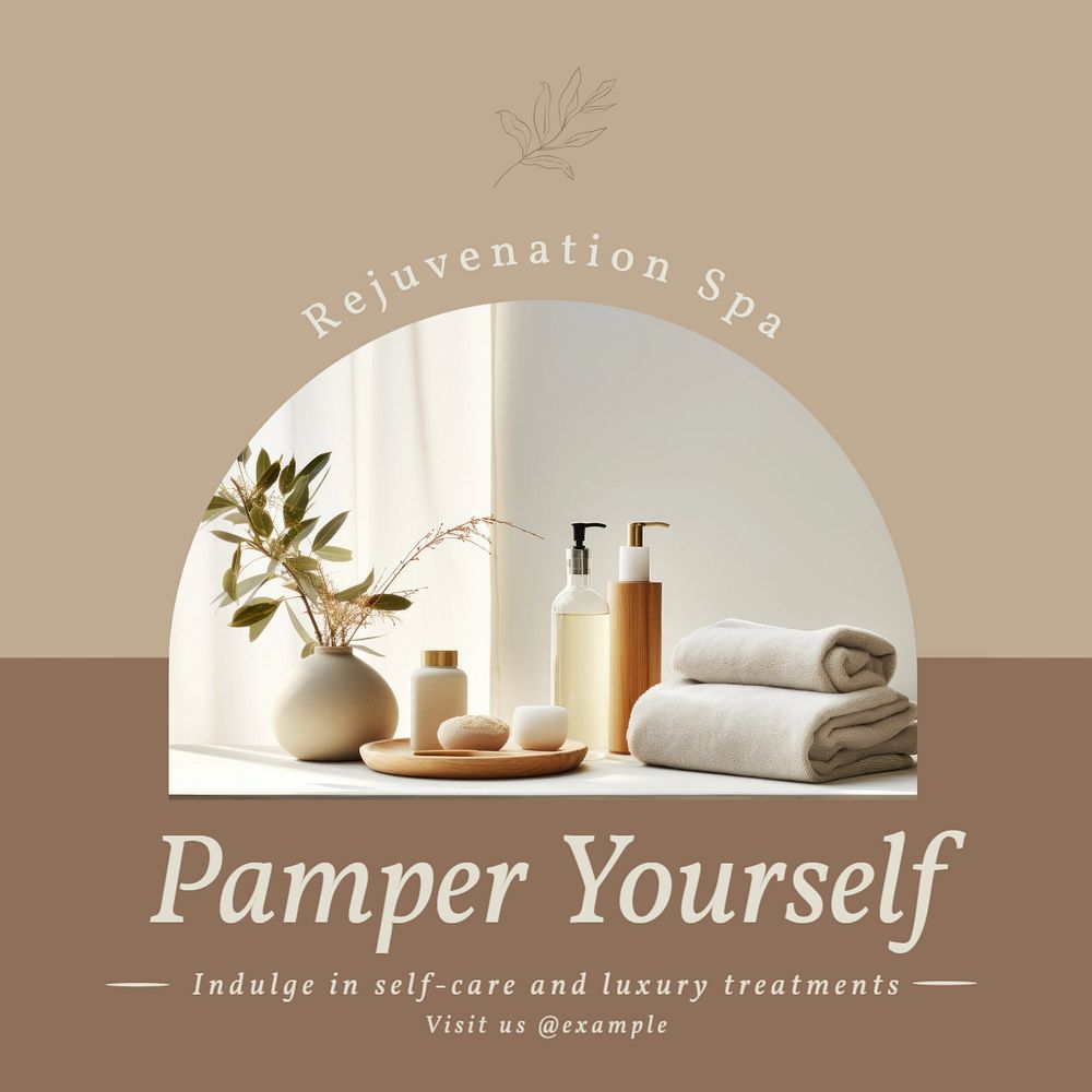 Rejuvenation spa Facebook post template