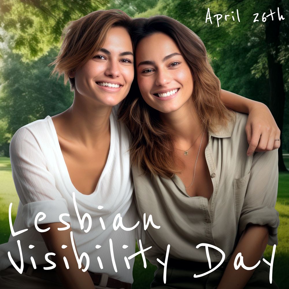 Lesbian visibility day Facebook post template