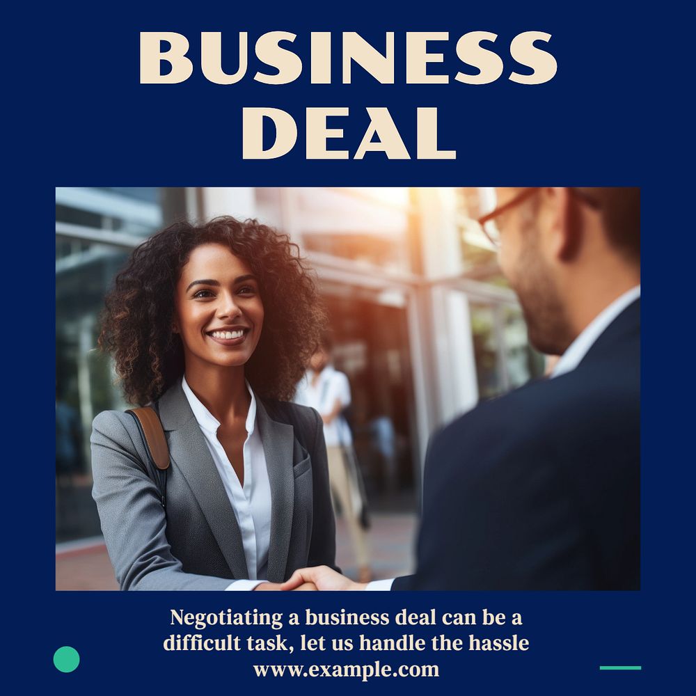 Business deal Facebook post template