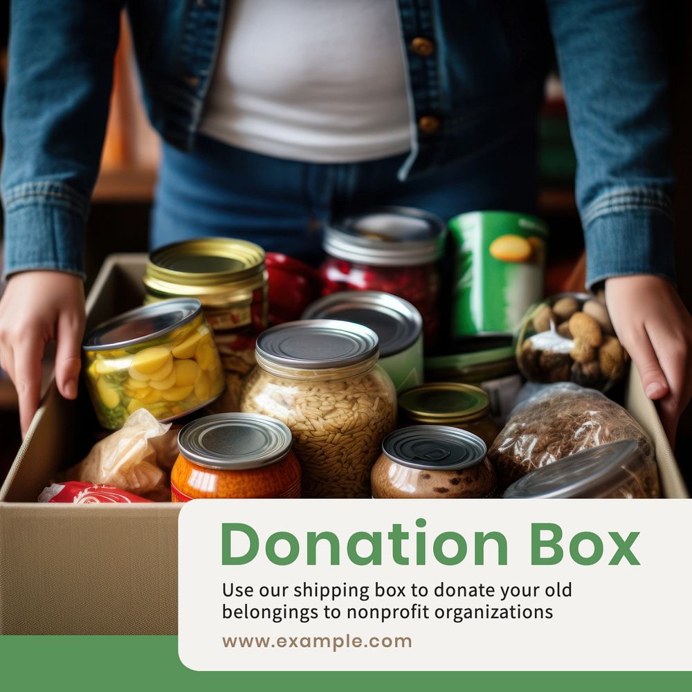 Donation box Facebook post template