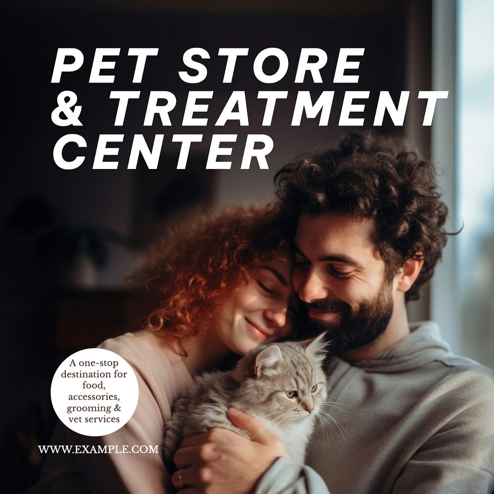 Pet store & care Facebook post template