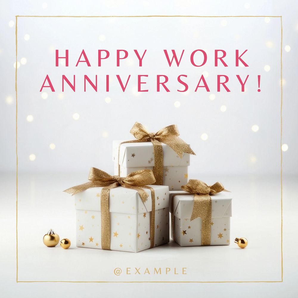 Happy work anniversary Facebook post template