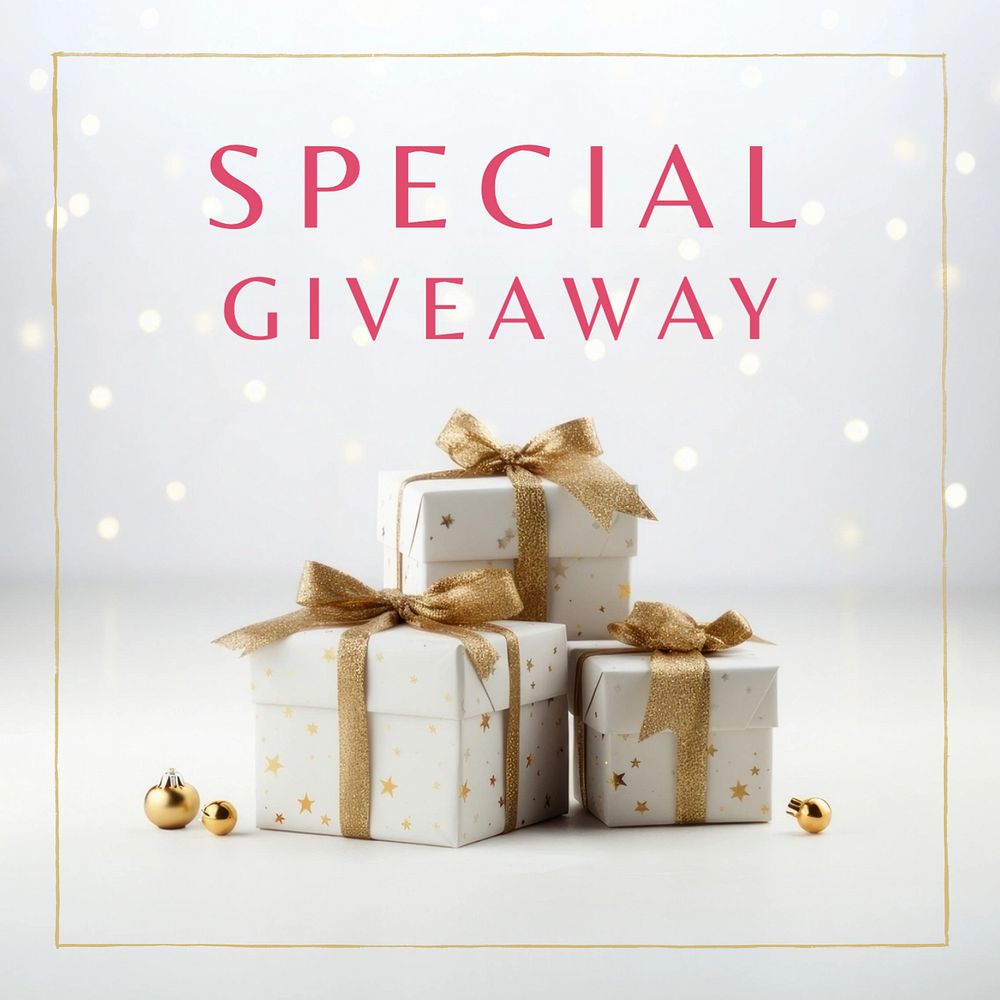 Special giveaway Facebook post template