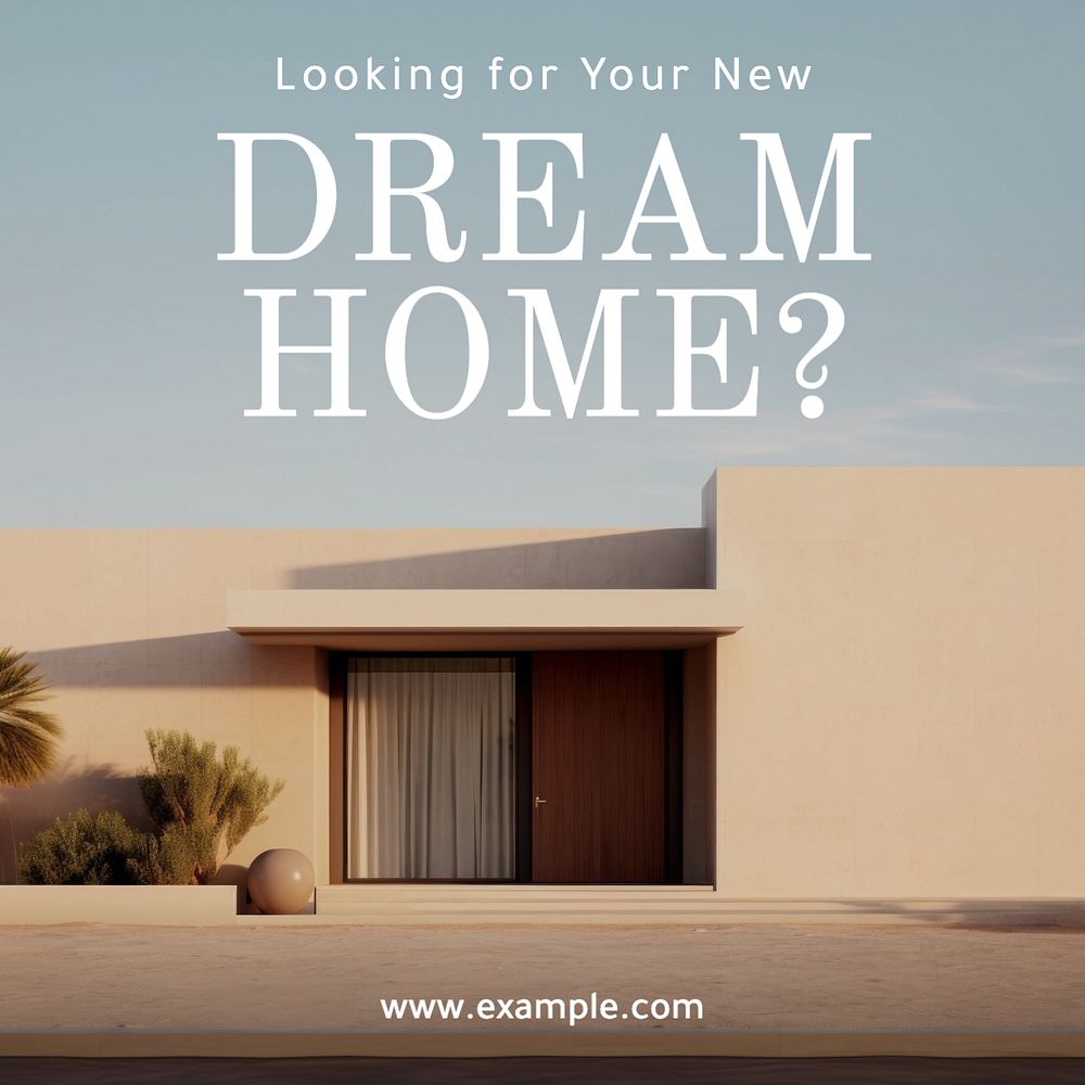 Dream home Facebook post template