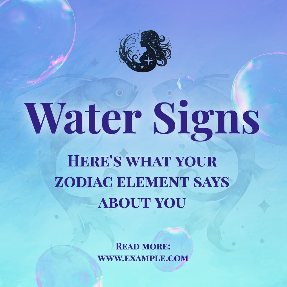 Zodiac element Facebook post template