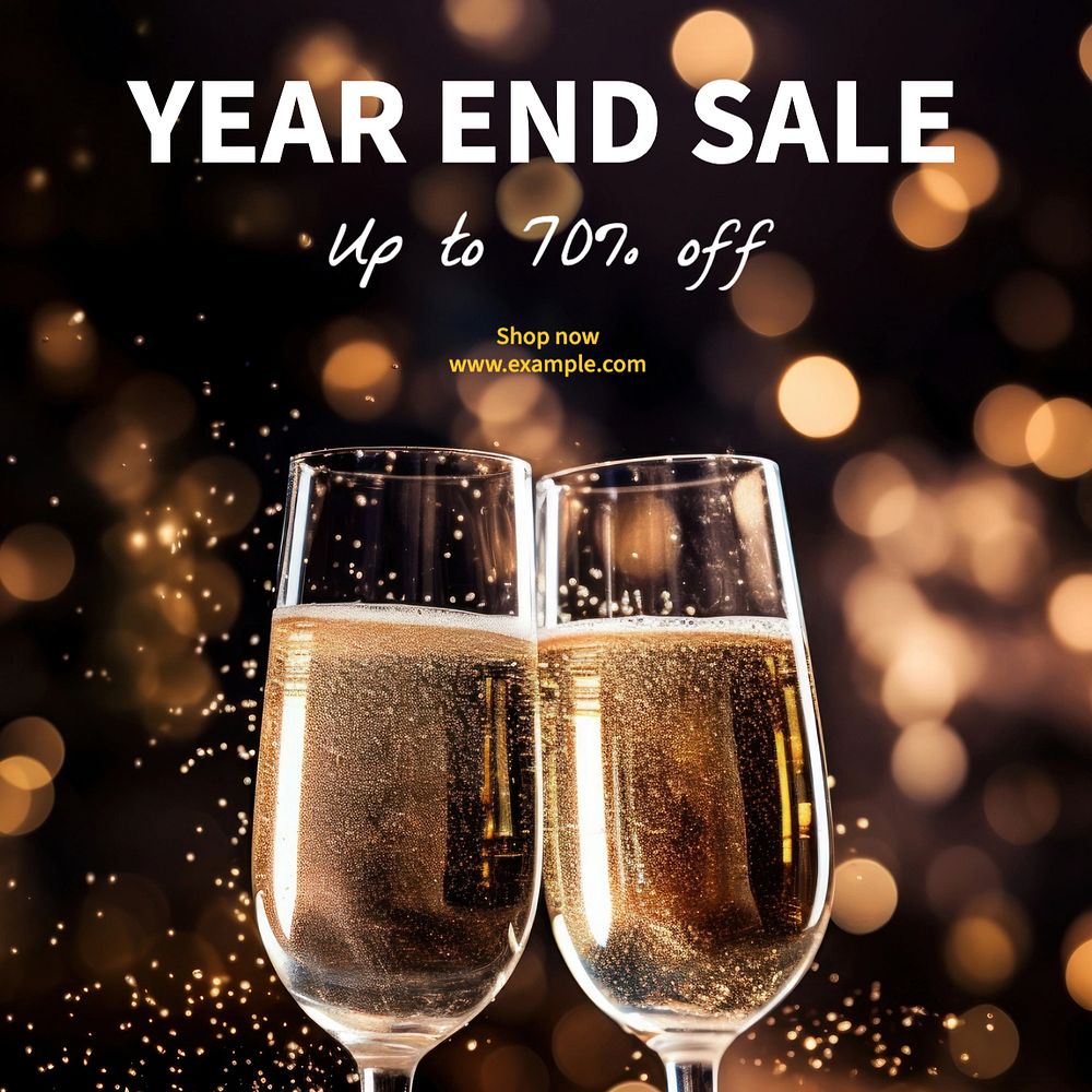 Year end sale Instagram post template