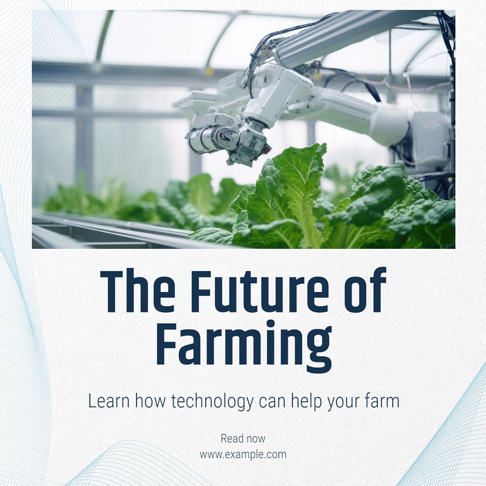 Farming technology Facebook post template