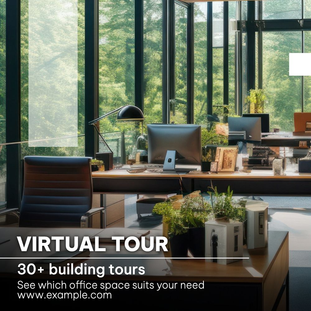 Virtual tour Facebook post template