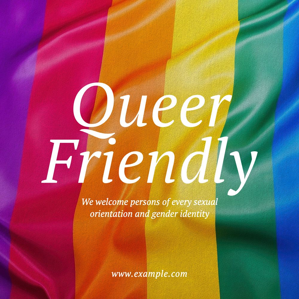 Queer-friendly business Facebook post template