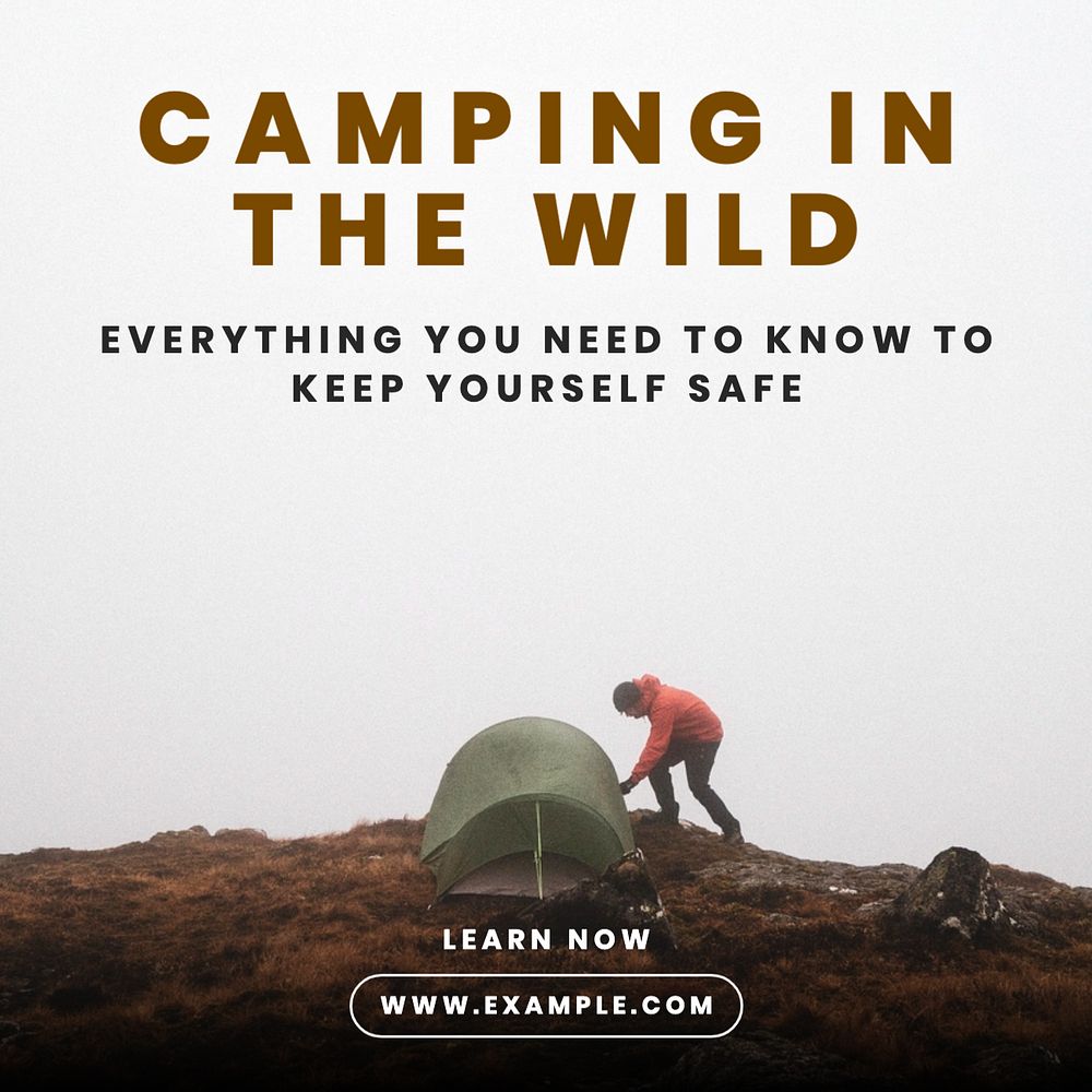 Camping Facebook post template