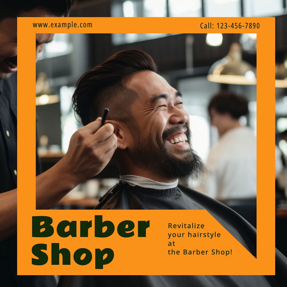 Barber shop Facebook post template