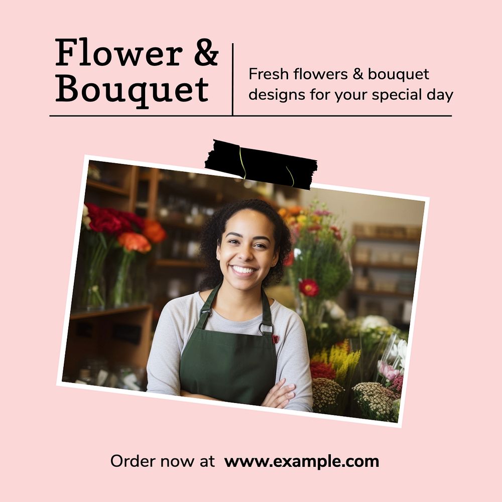 Flower & bouquet Facebook post template