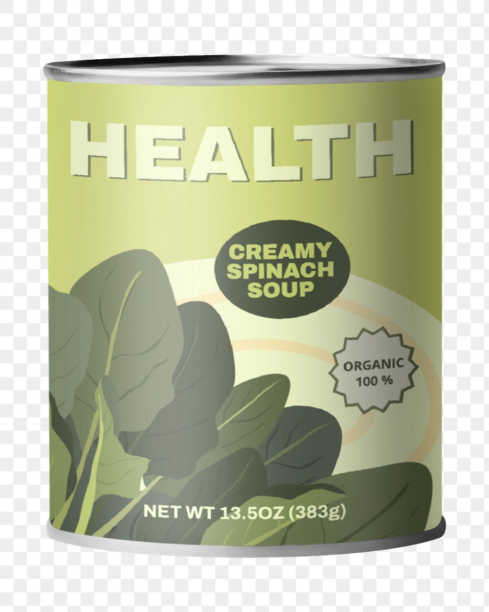 Green tin can container mockup, editable design