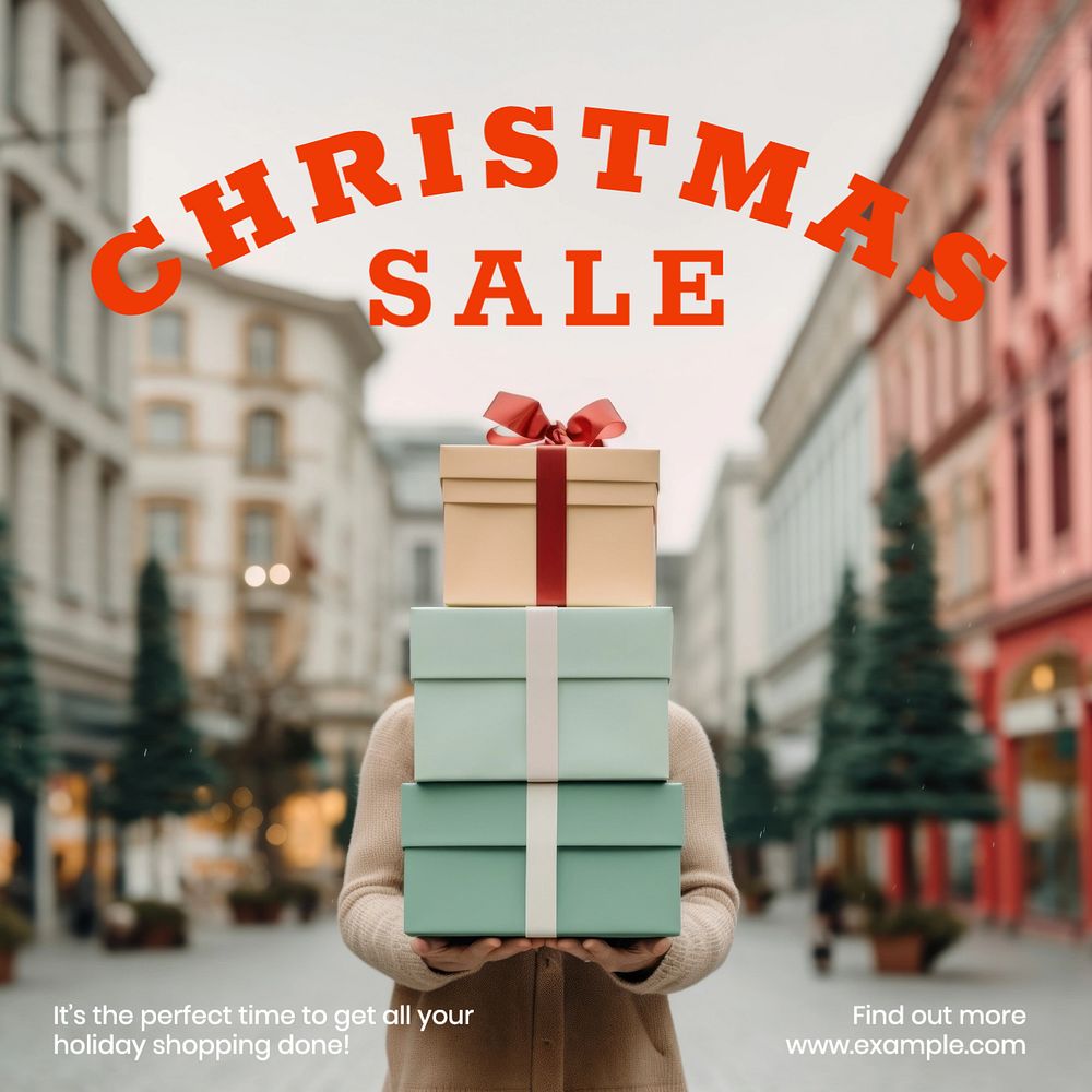 Christmas sale Instagram post template