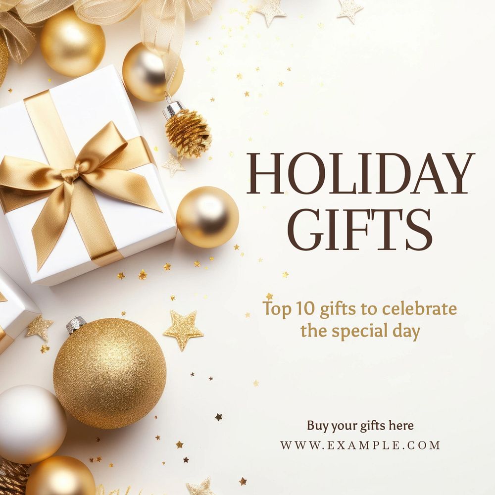 Holiday gifts Instagram post template