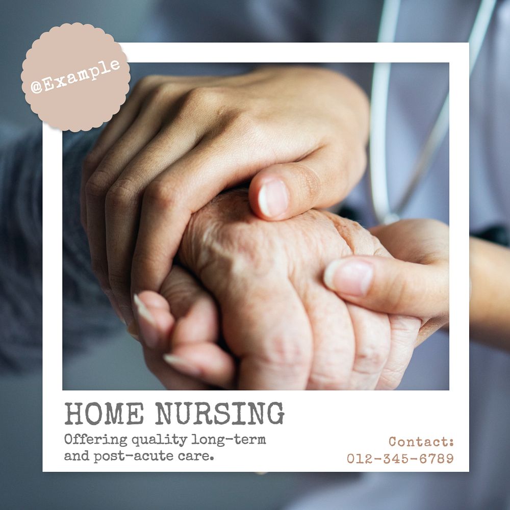 Home nursing Facebook post template