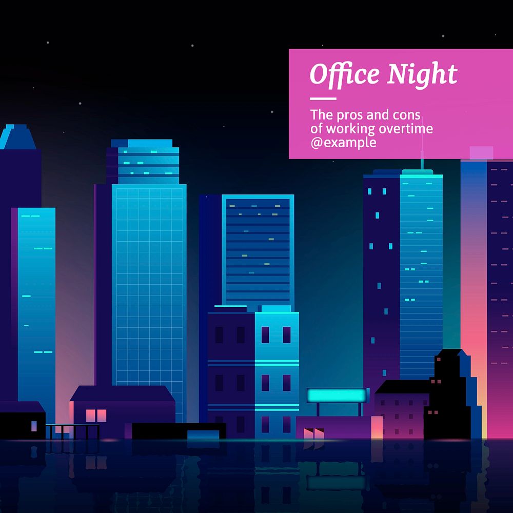 Office night Instagram post template