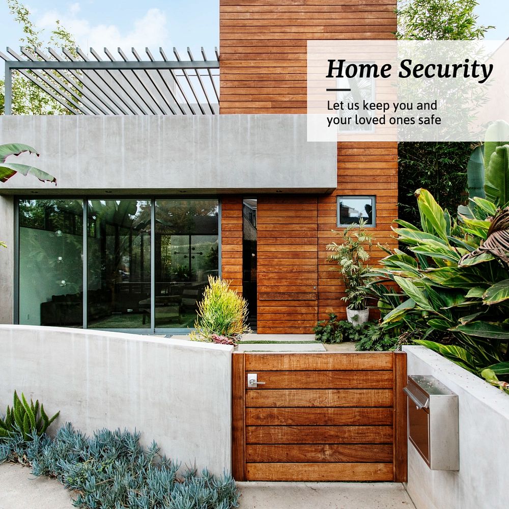 Home security Instagram post template