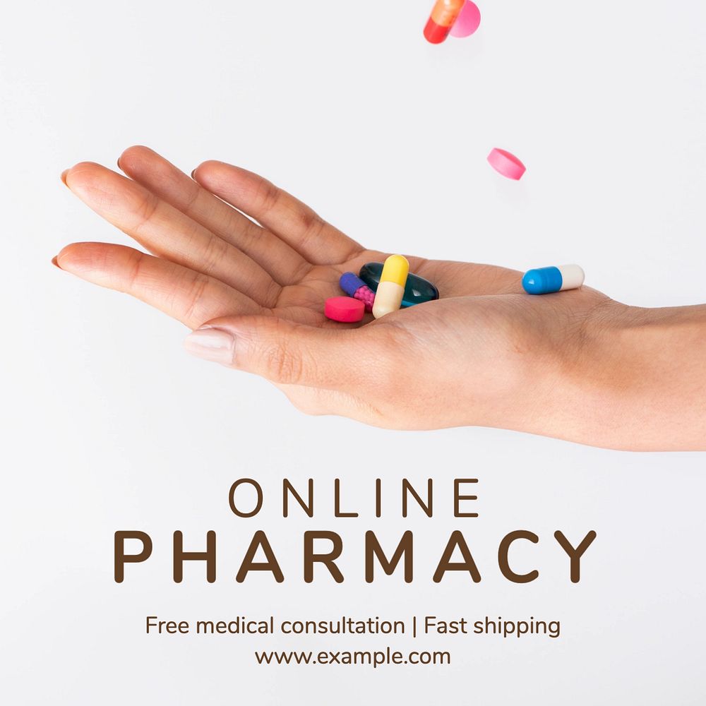 Online pharmacy Instagram post template