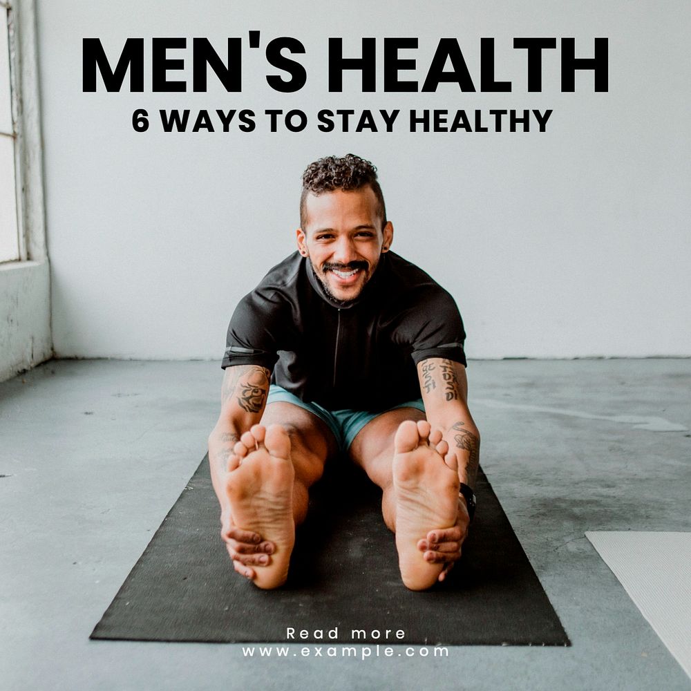 Men's health Instagram post template