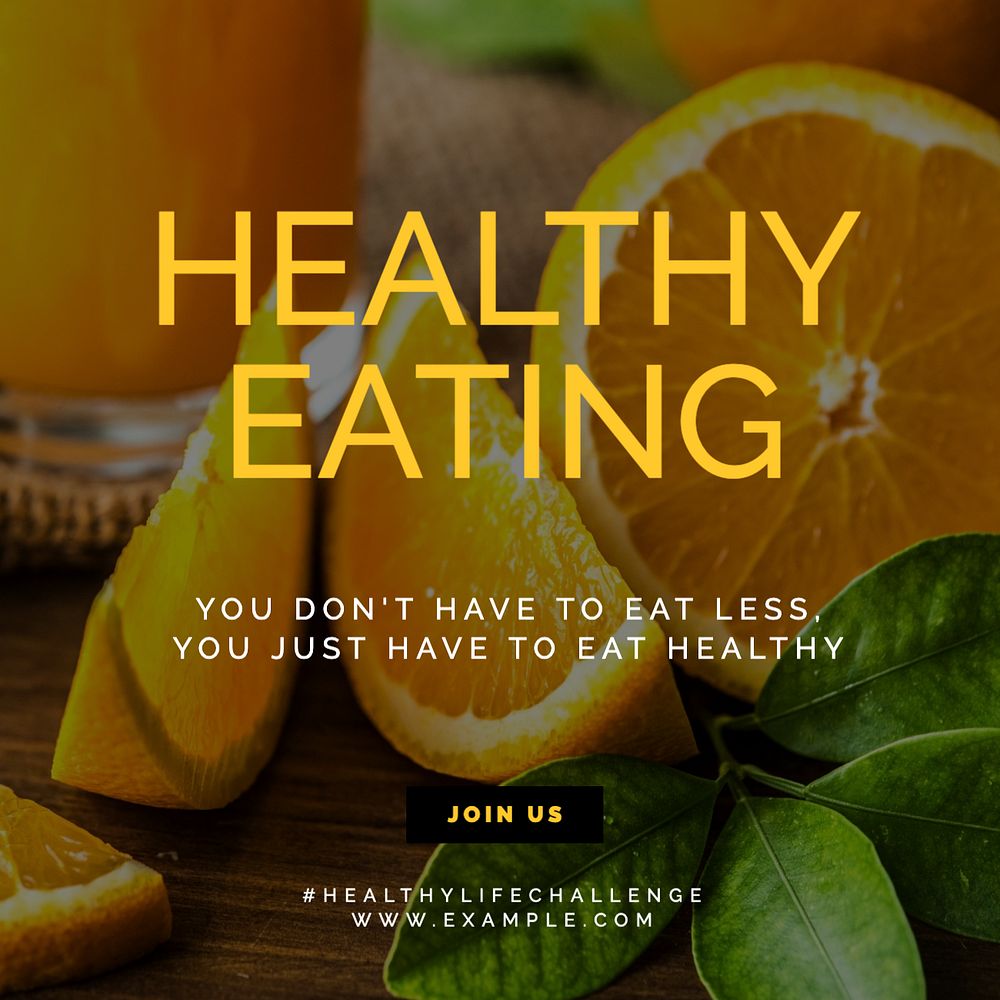 Healthy eating Facebook post template