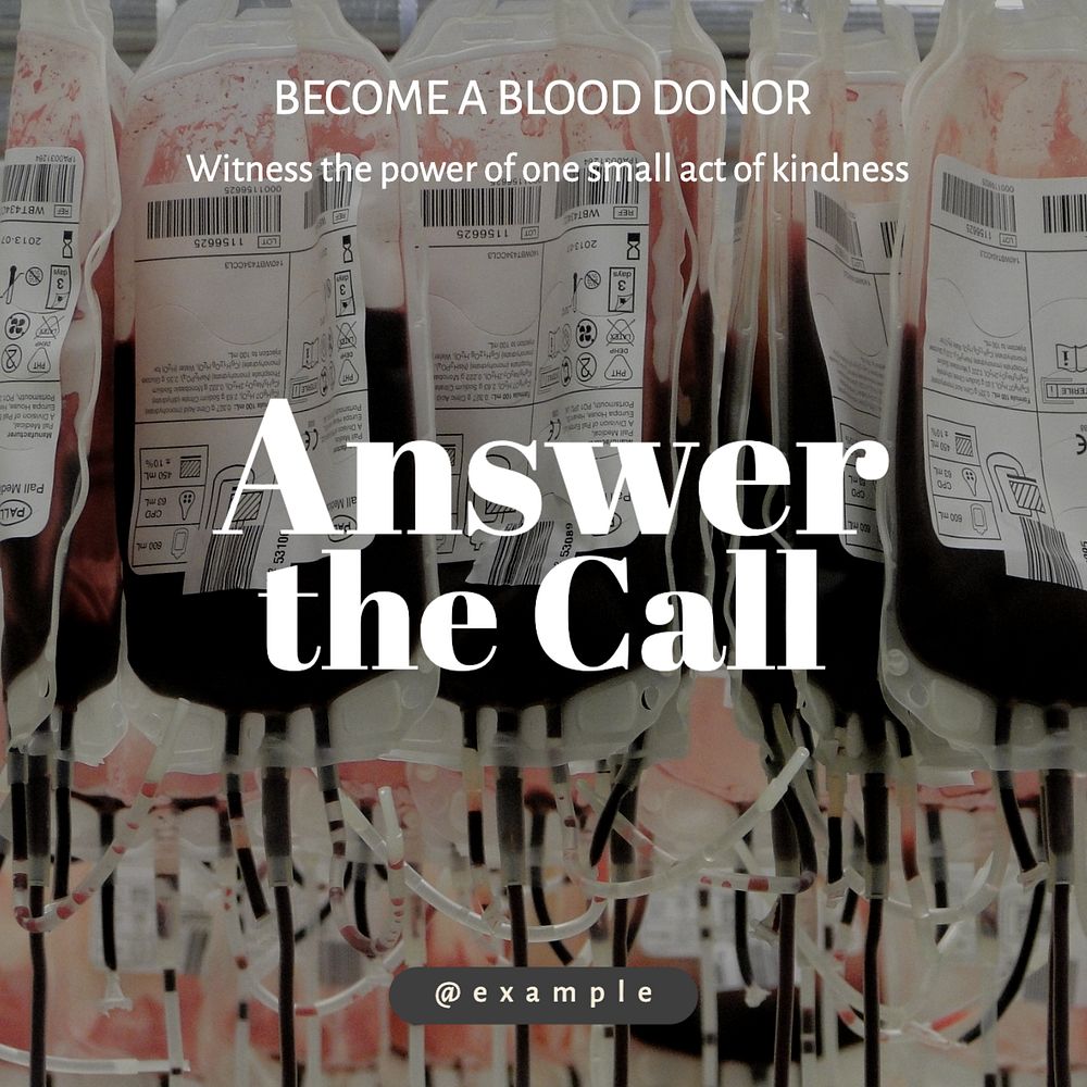 Blood donation Facebook post template