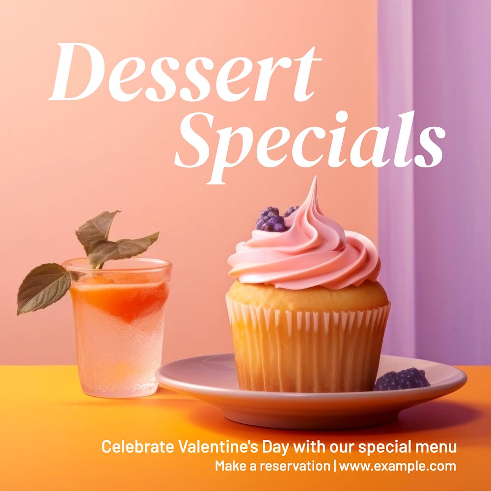 Dessert specials Facebook post template