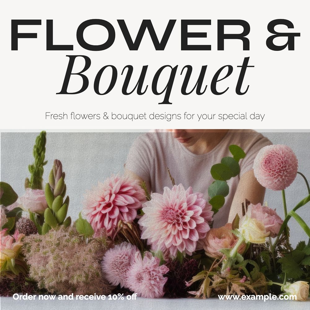 Flower & bouquet Facebook post template