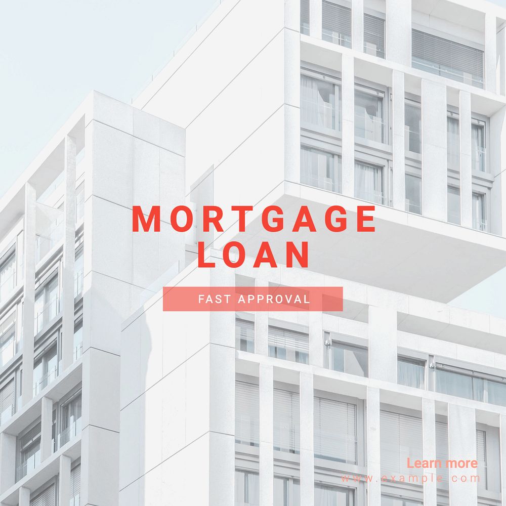 Mortgage loan Facebook post template