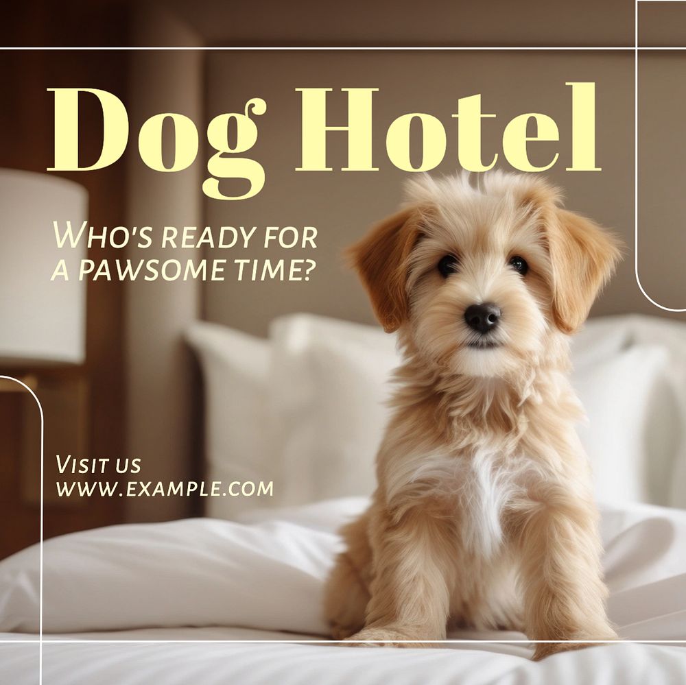 Dog hotel Facebook post template