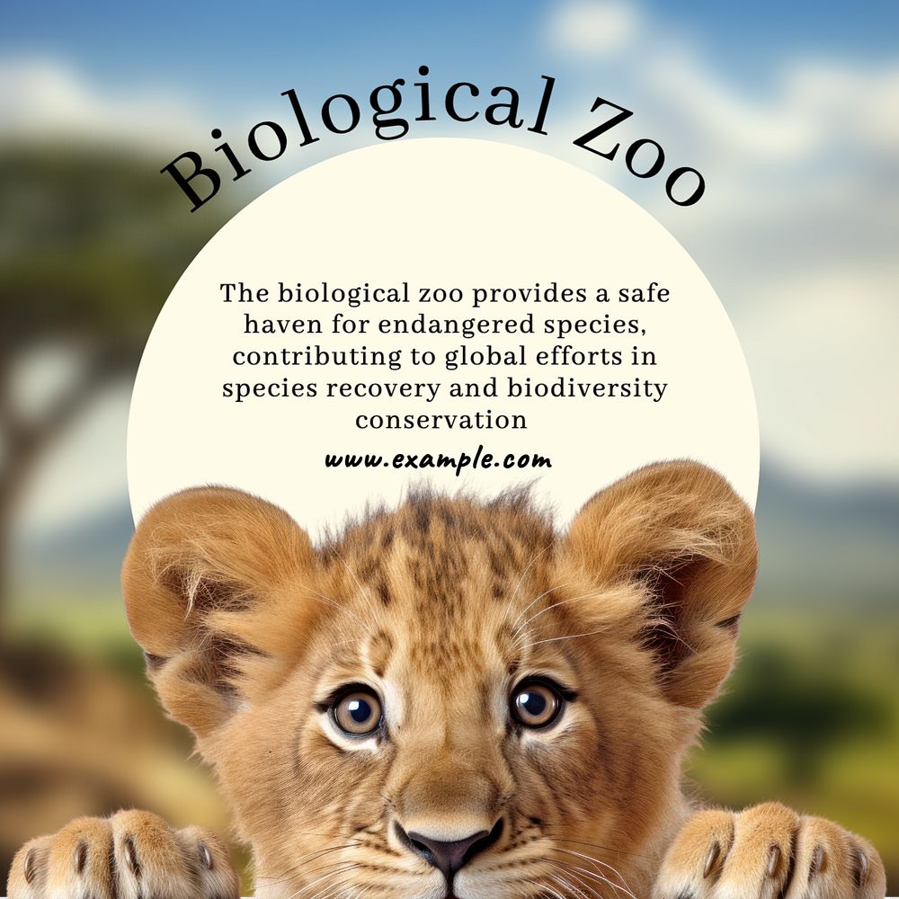 Biological zoo Facebook post template