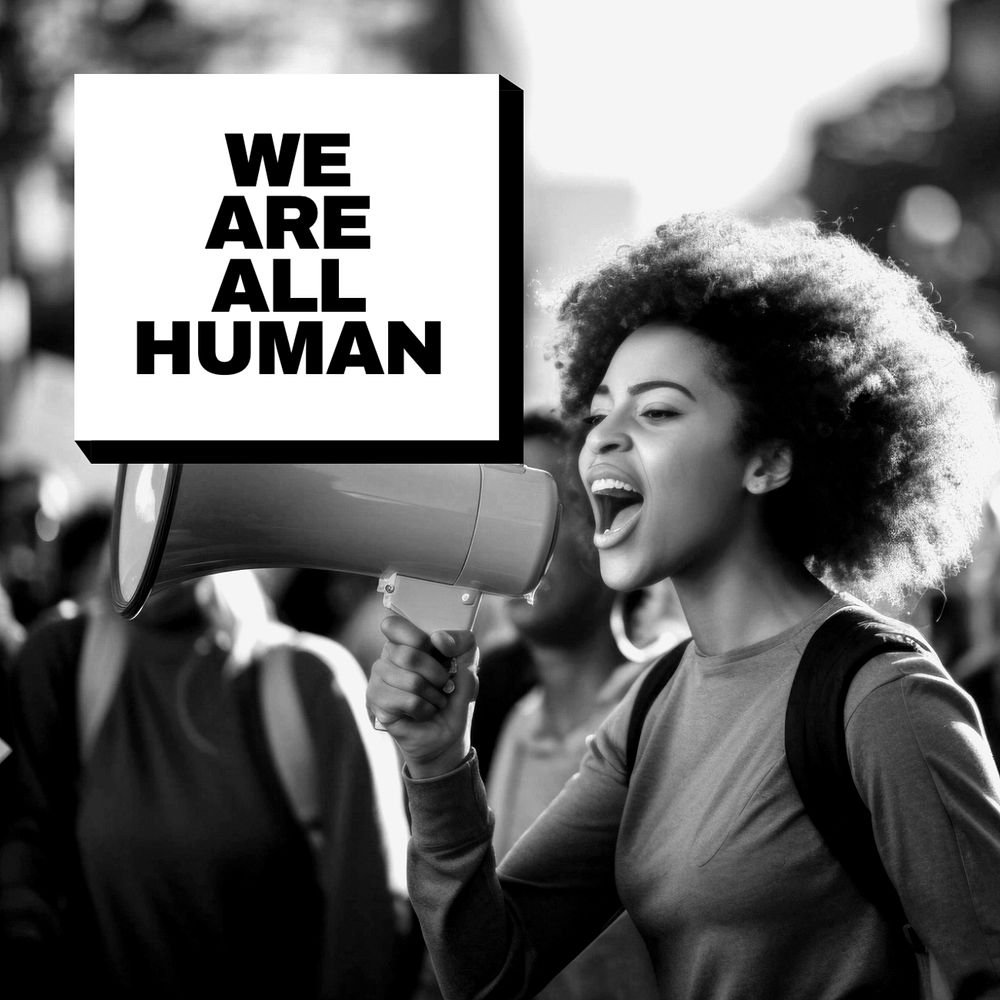 We are human Instagram post template