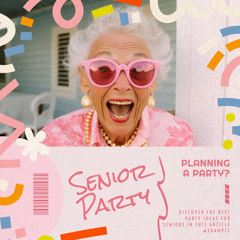 Senior party Instagram post template