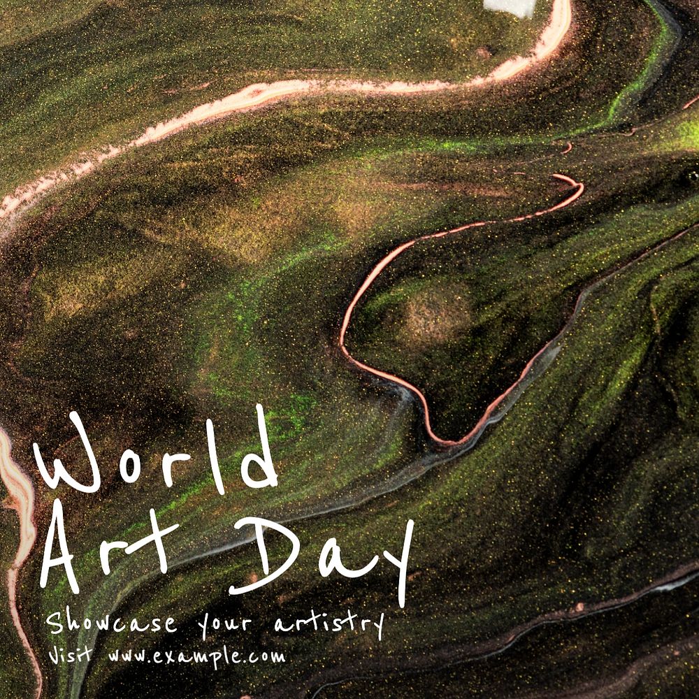 World art day Instagram post template