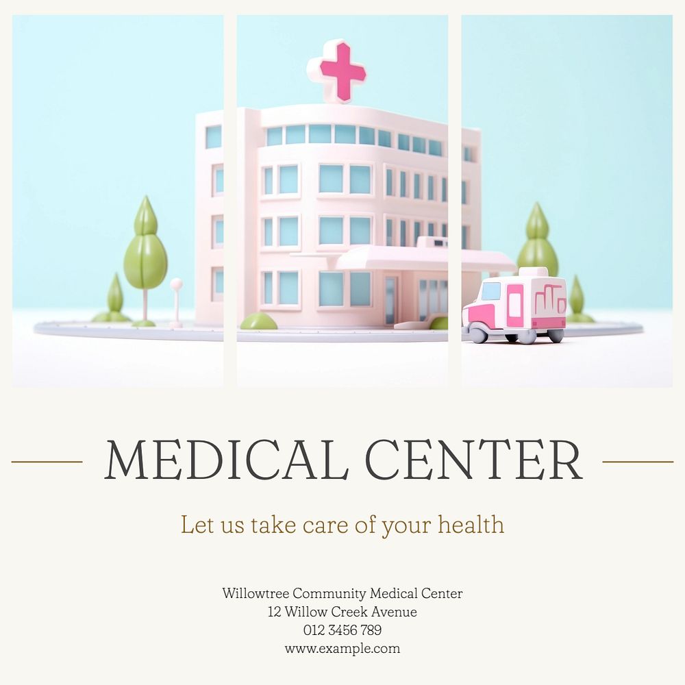 Medical center Instagram post template