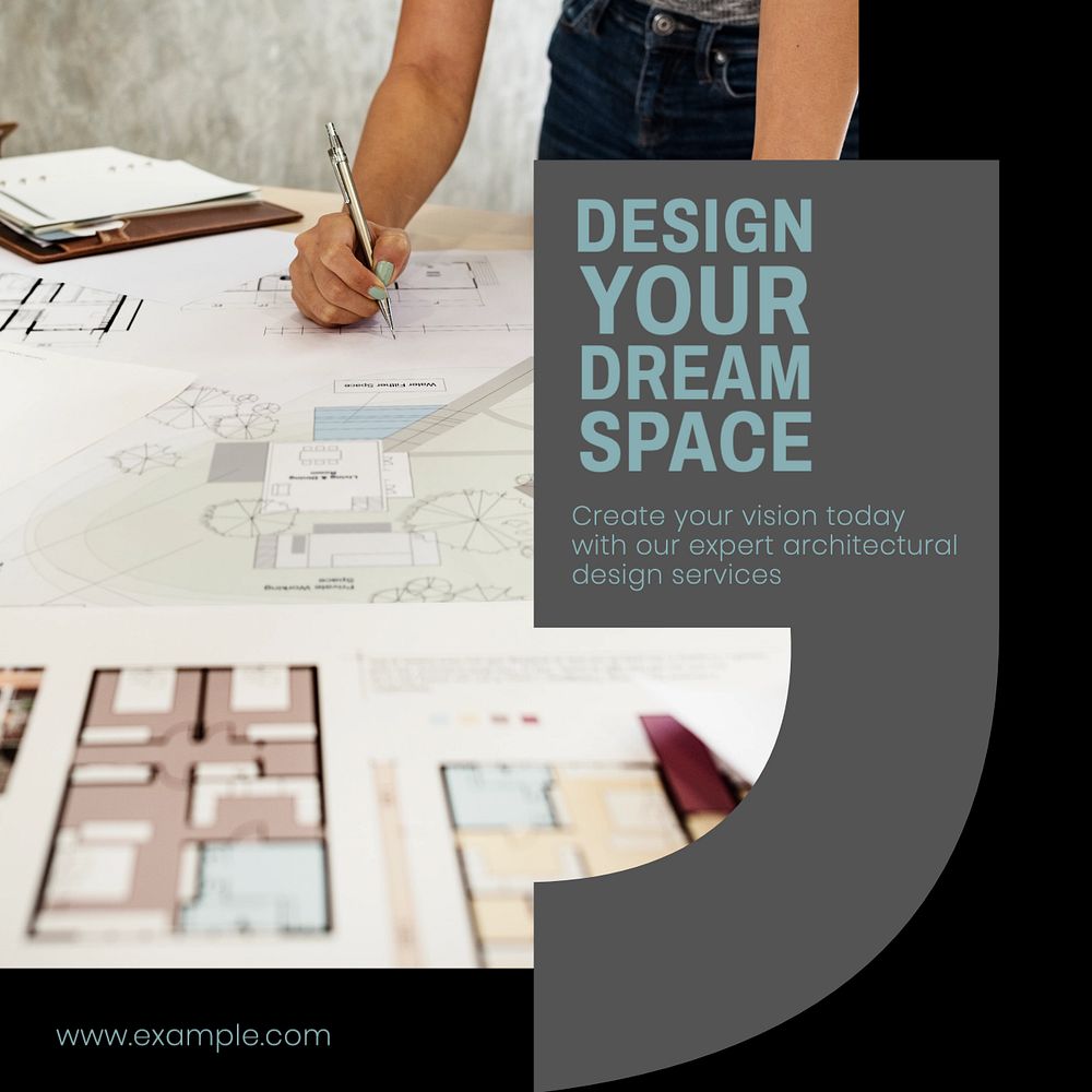 Architectural design Instagram post template