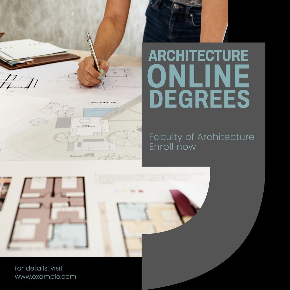 Architecture online degrees Instagram post template