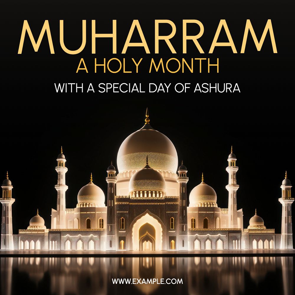 Muharram holy month Instagram post template