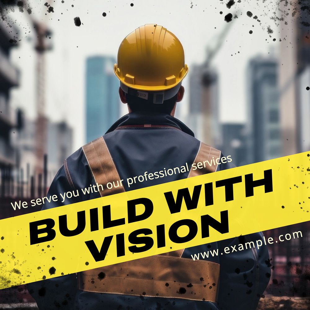 Company vision Instagram post template