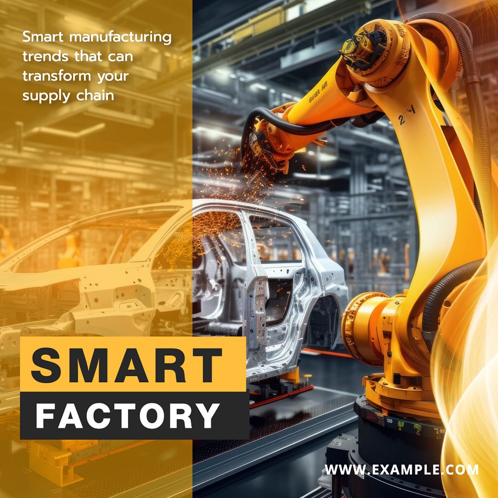 Smart factory Instagram post template