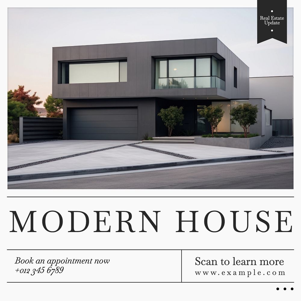 Modern house Instagram post template