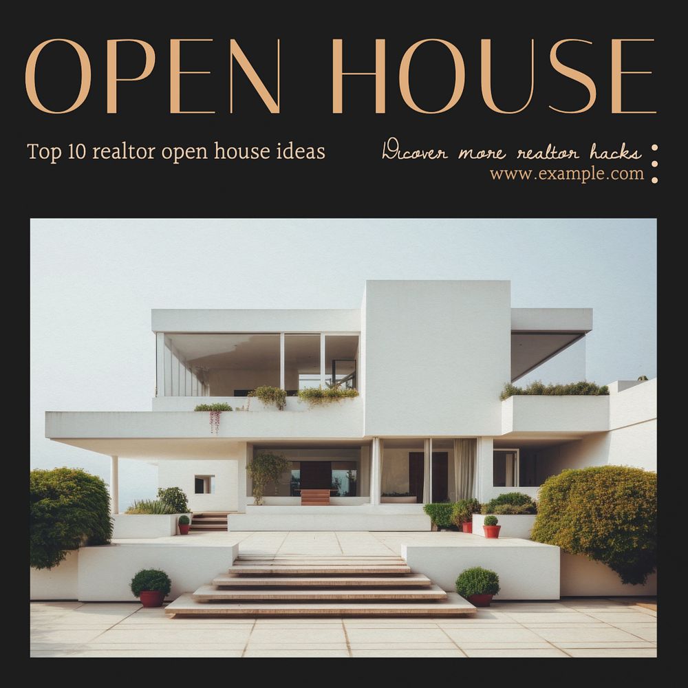 Open house Instagram post template