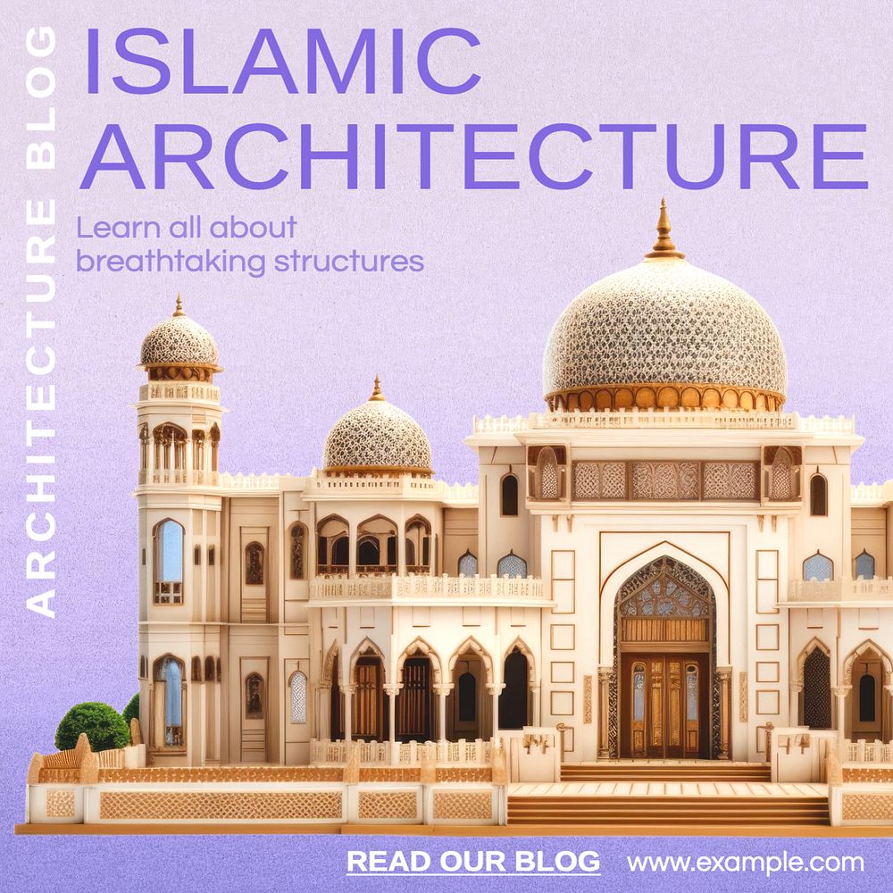 Islamic architecture Instagram post template