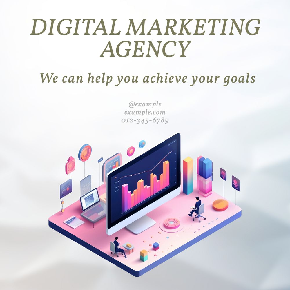 Digital marketing agency Instagram post template